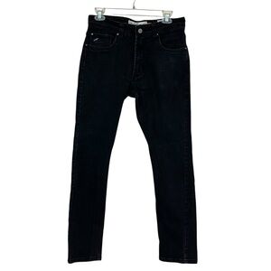 TAILOR VINTAGE Jeans 32x30 Black Knit Denim Canaan Slim Fit Stretch Cotton